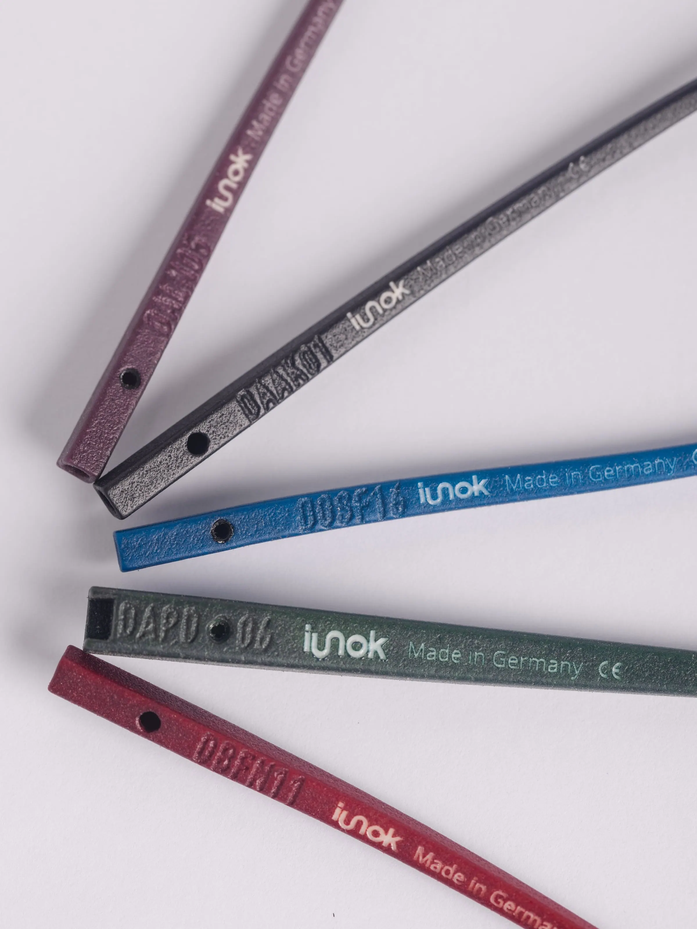 Varillas de armazones iunok en distintos colores